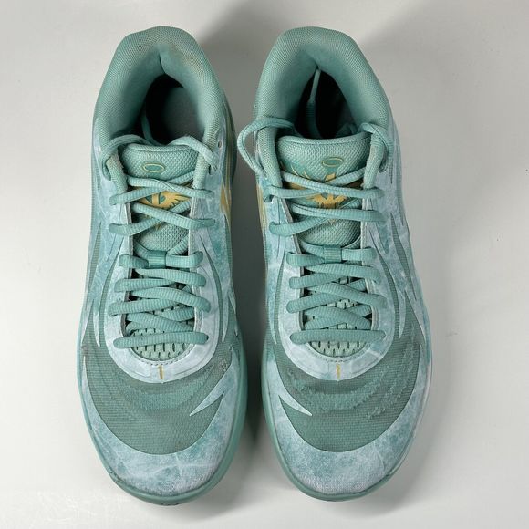 Puma Lamelo Ball Jade MB. 02 Gold Lake Green Team Gold Shoes Size 9.5 378284-01 main image 15
